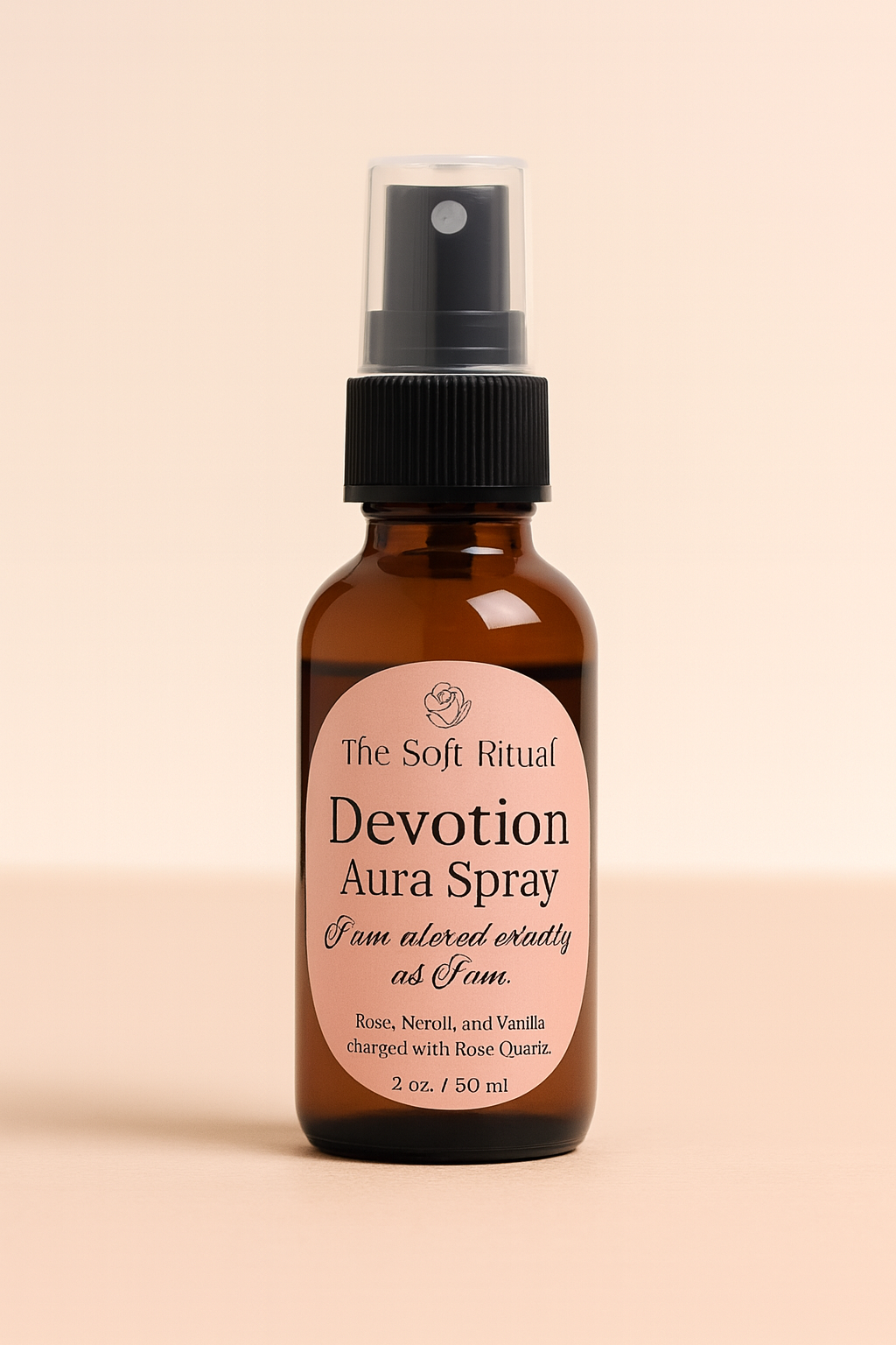 crystal-infused aura spray for love, devotion, and emotional safety